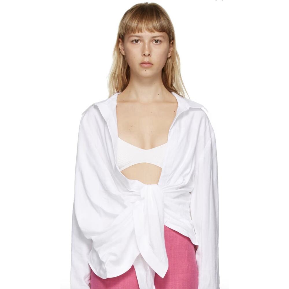 NWT Jacquemus La Chemise Bahia White Size Small